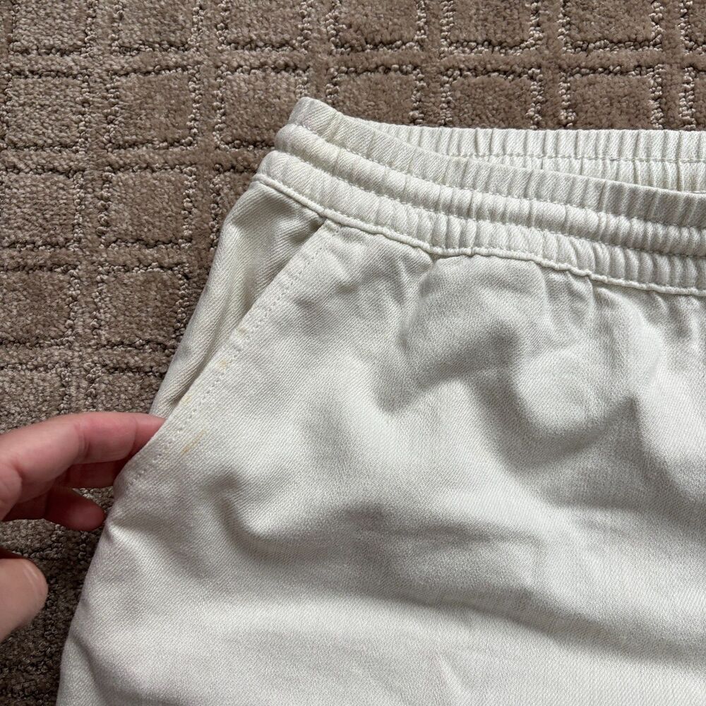 Aerie Cut Off Sweat Shorts Pull On Women's XL Cream Pockets Elastic Waist Casual - Picture 2 of 6